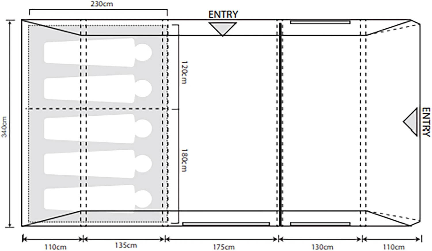 Outdoor Revolution Airedale 5.0S Air Tent 9 Outdoor Revolution Airedale 5.0S Air Tent - Image 7
