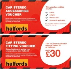 Car Audio Accessories & Fitting Voucher -Auto Parts Store 129977z