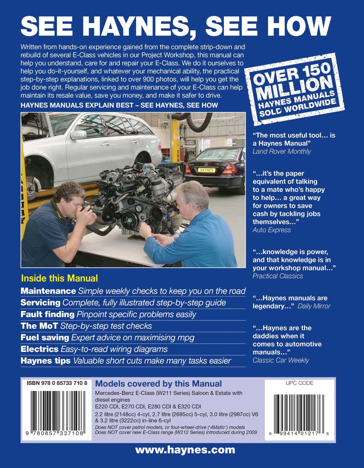 Haynes Mercedes-Benz E-Class Diesel (02-10) Manual 4 Haynes Mercedes-Benz E-Class Diesel (02-10) Manual - Image 2