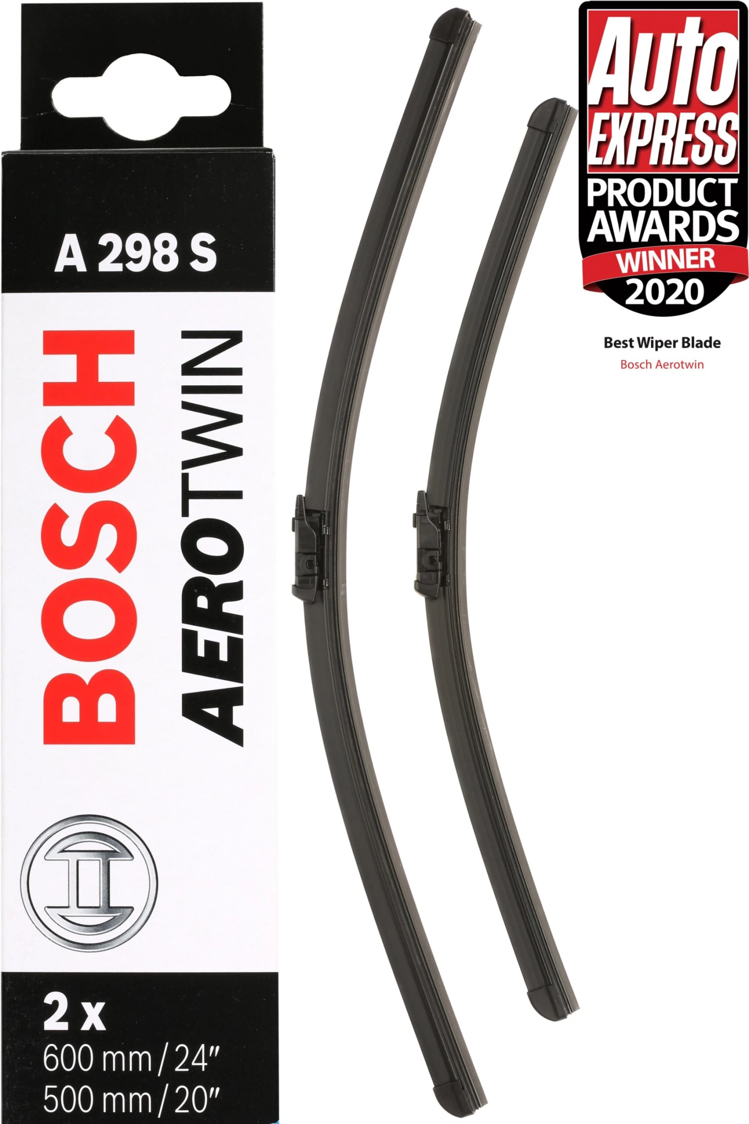 Bosch A298S Wiper Blades - Front Pair 3 Bosch A298S Wiper Blades - Front Pair