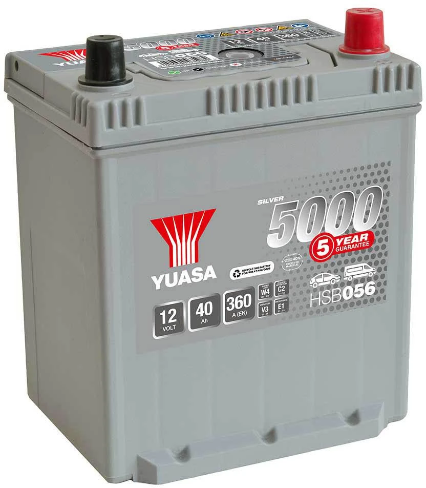 Yuasa HSB056 Silver 12V Car Battery 5 Year Guarantee 4 Yuasa HSB056 Silver 12V Car Battery 5 Year Guarantee - Image 2