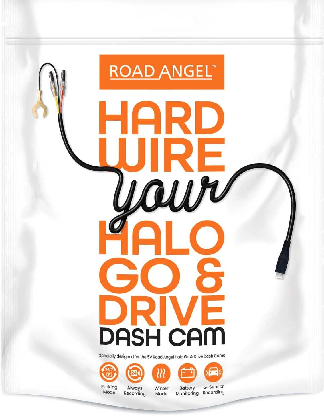 Road Angel Halo Go/Drive Dashcam Hardwire Kit 3 Road Angel Halo Go/Drive Dashcam Hardwire Kit