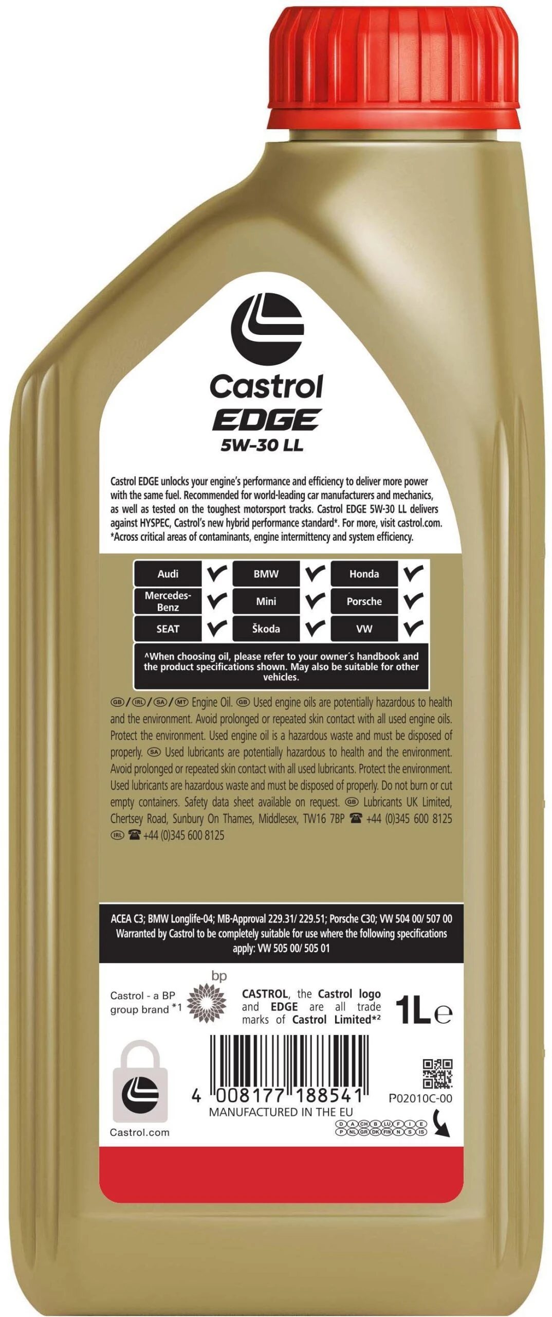 Castrol Edge 5W30 Oil 1 Litre 4 Castrol Edge 5W30 Oil 1 Litre - Image 2