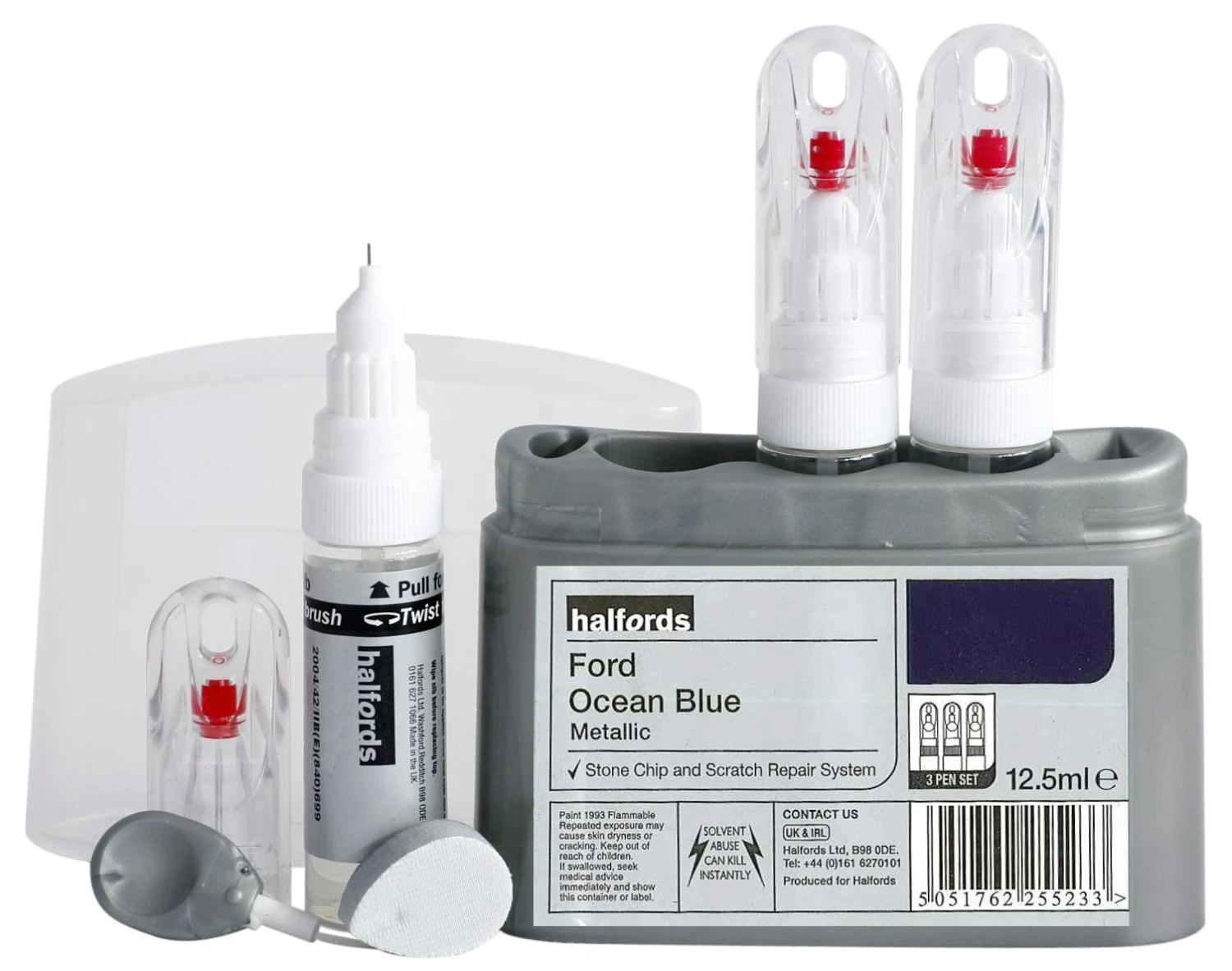 Halfords Ford Ocean Blue Scratch & Chip Repair Kit 3 Halfords Ford Ocean Blue Scratch & Chip Repair Kit
