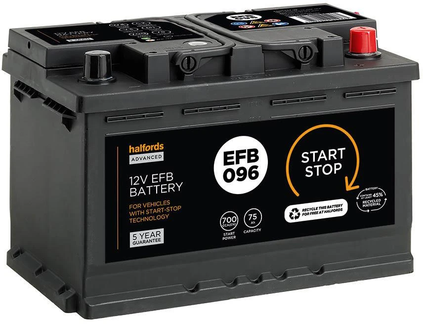 Halfords EFB096 Start Stop Car Battery 5 Year Guarantee 4 Halfords EFB096 Start Stop Car Battery 5 Year Guarantee - Image 2