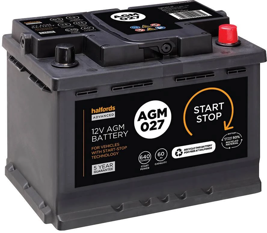 Halfords AGM027 Start Stop Car Battery 5 Year Guarantee 4 Halfords AGM027 Start Stop Car Battery 5 Year Guarantee - Image 2