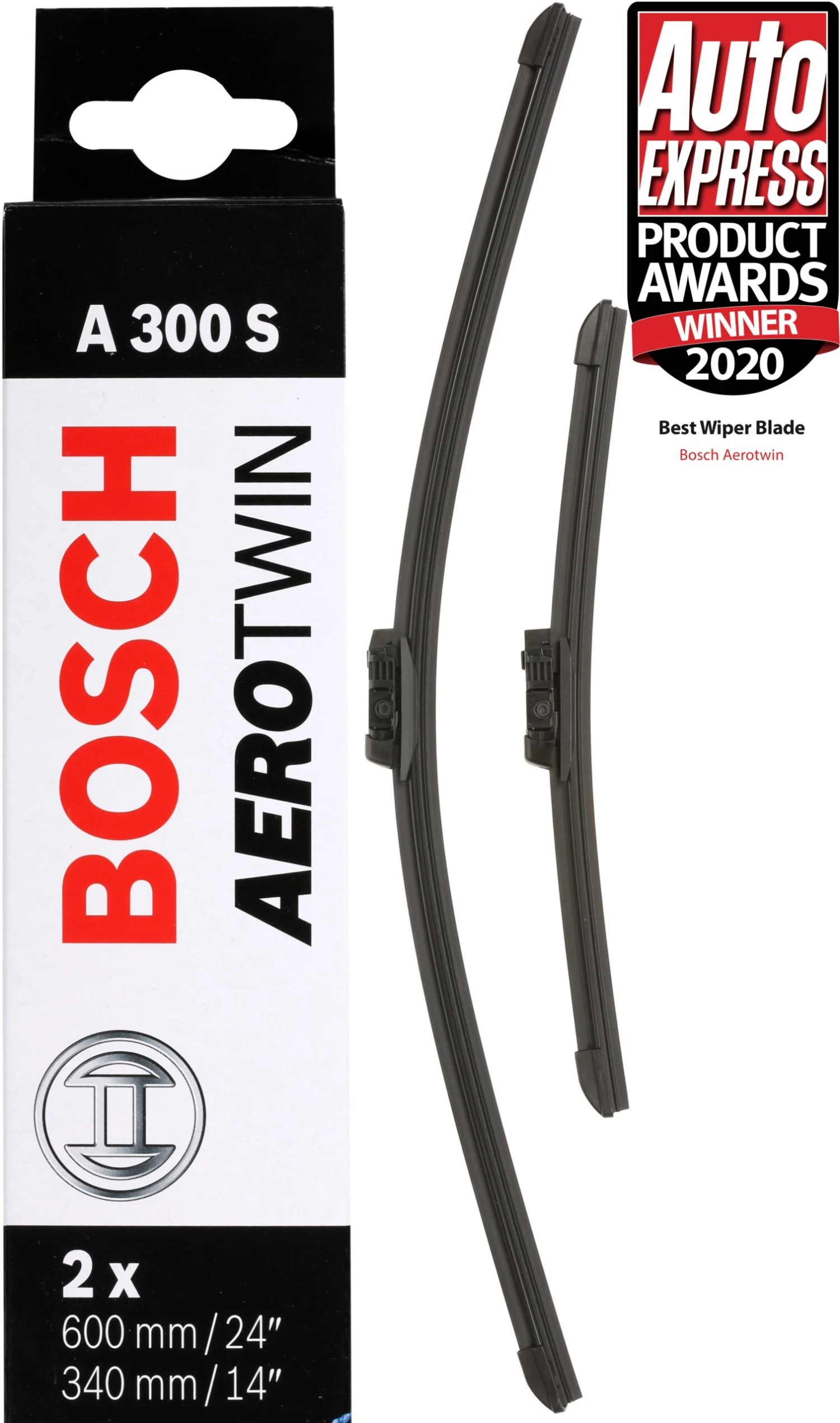 Bosch A300S Wiper Blades - Front Pair 3 Bosch A300S Wiper Blades - Front Pair
