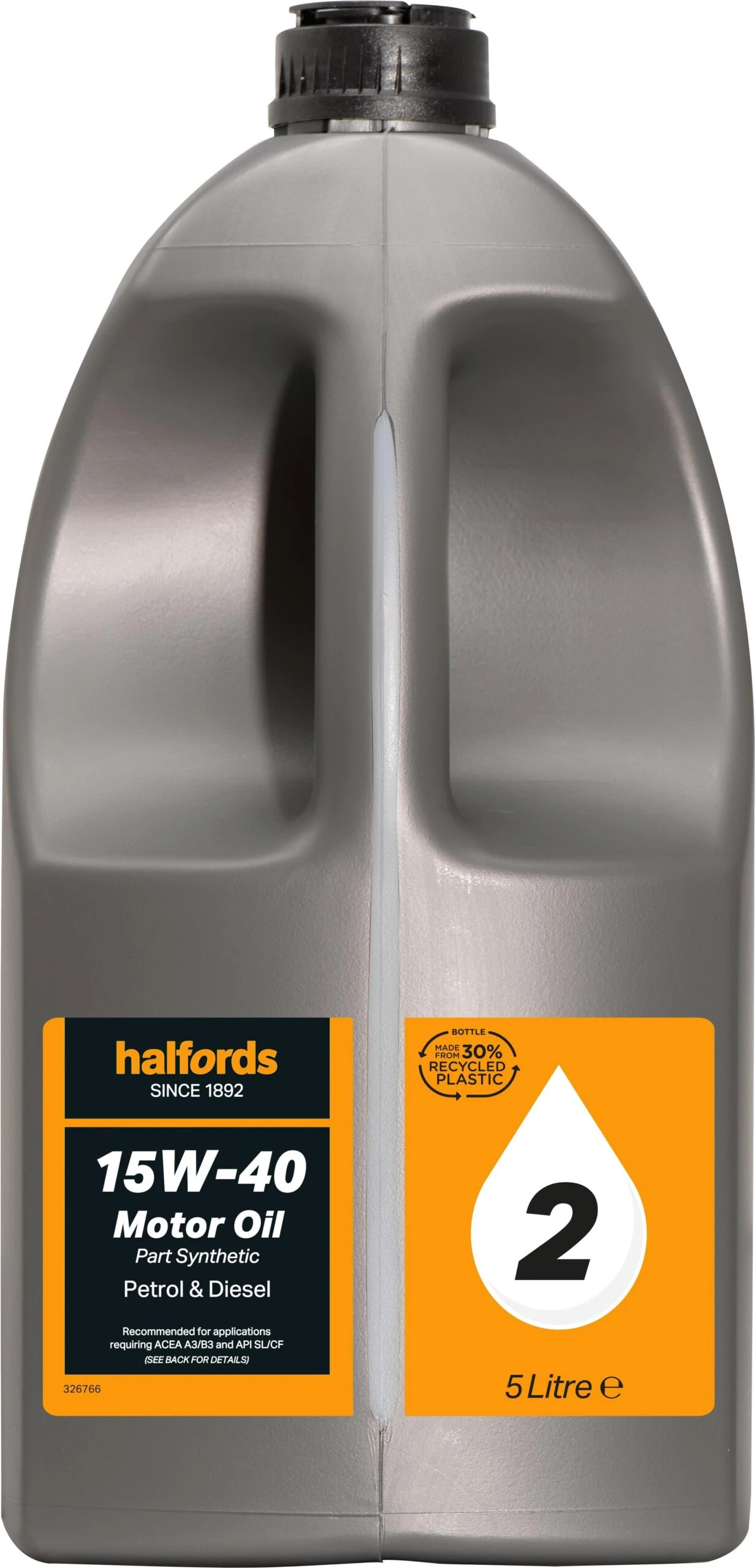 Halfords 15W40 Part Synthetic Oil 2 - 5 Litres 3 Halfords 15W40 Part Synthetic Oil 2 - 5 Litres