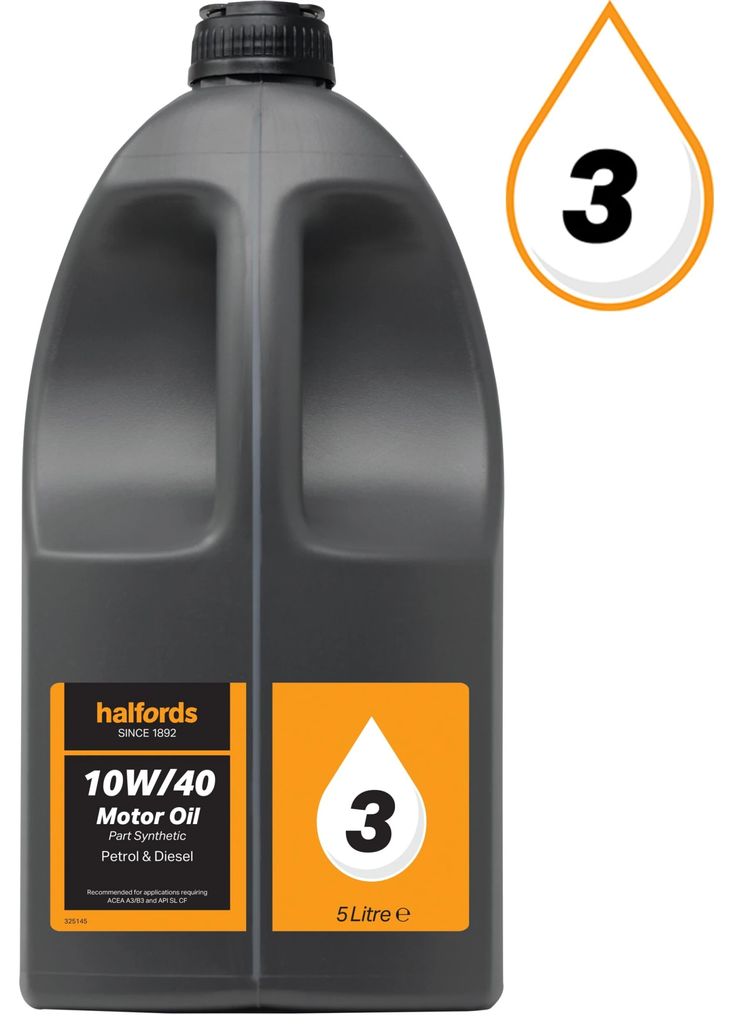 Halfords 10W40 Part Synthetic Oil 3 - 5 Litres 3 Halfords 10W40 Part Synthetic Oil 3 - 5 Litres