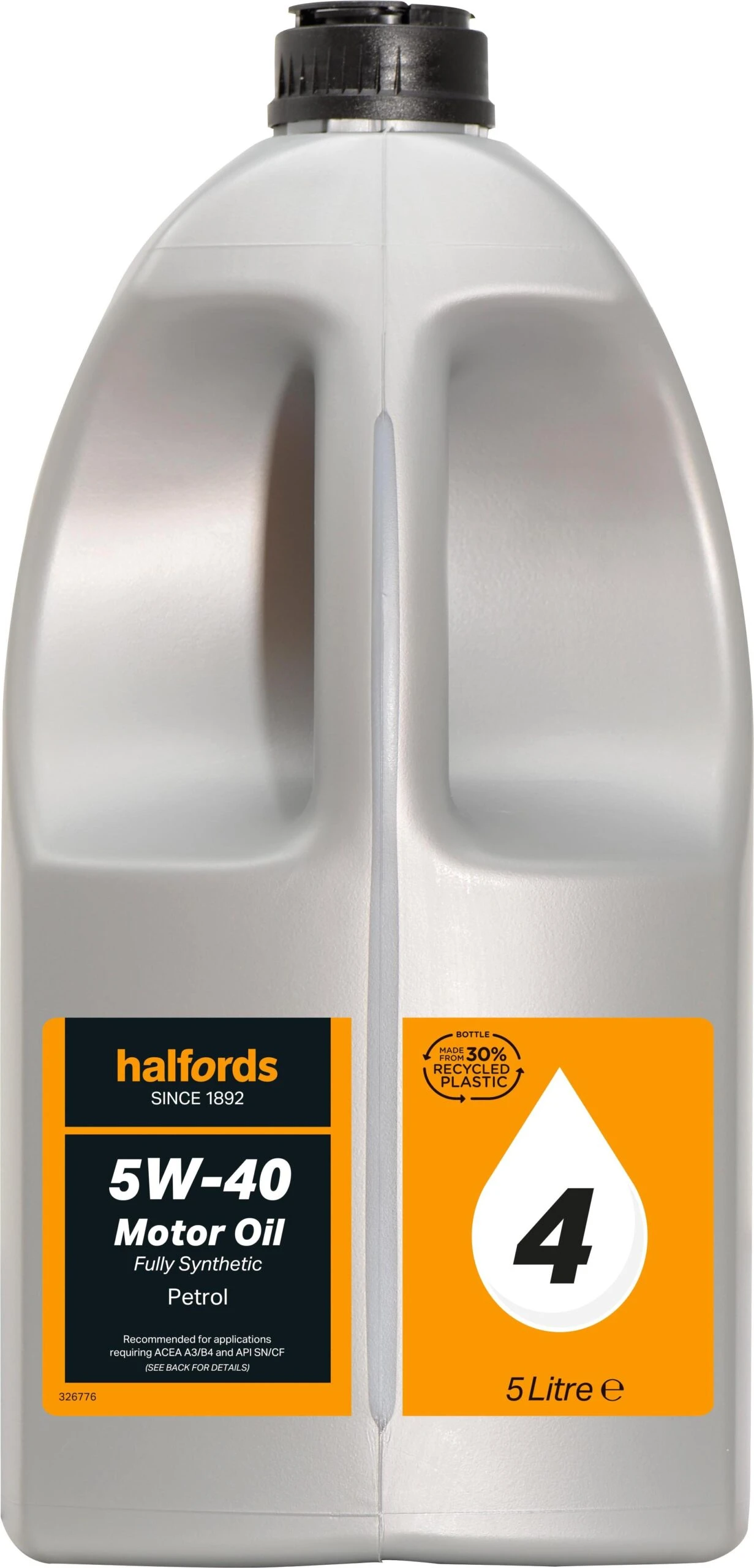 Halfords 5W40 Fully Synthetic Oil 4 - 5 Litres 3 Halfords 5W40 Fully Synthetic Oil 4 - 5 Litres