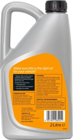 Halfords 5W30 Fully Synthetic Oil 6 - 2 Litres -Auto Parts Store 285454a