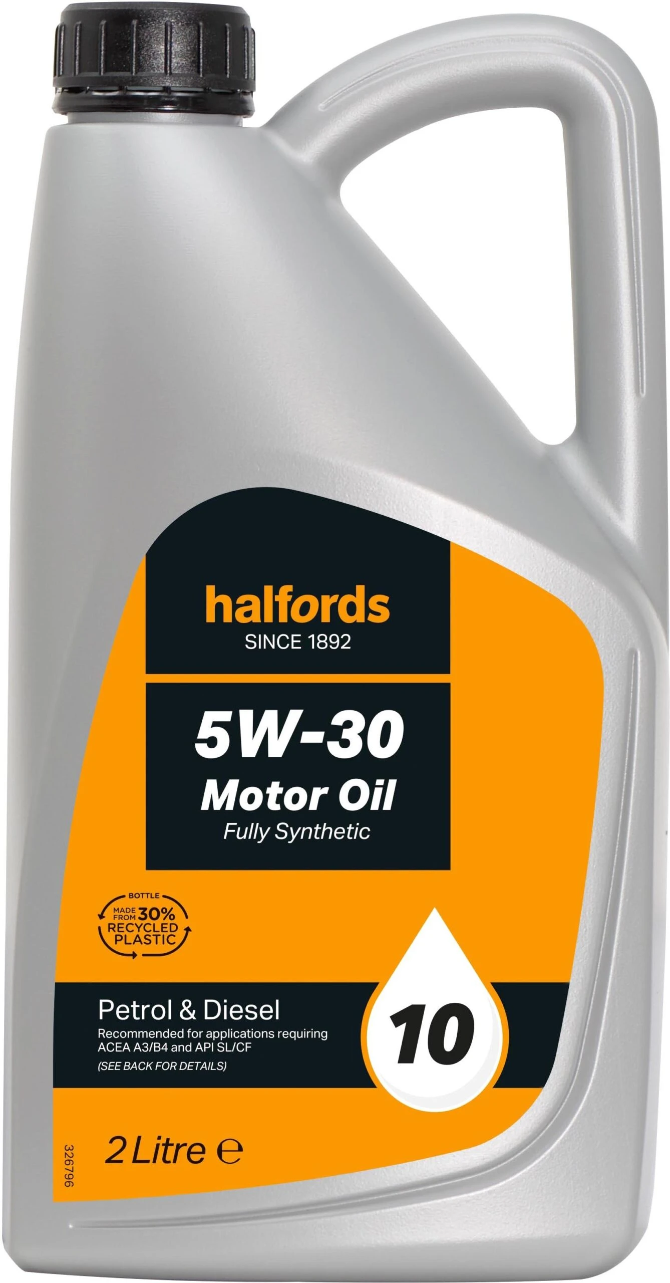 Halfords 5W30 Eco Fully Synthetic Oil 10 - 2 Litres 3 Halfords 5W30 Eco Fully Synthetic Oil 10 - 2 Litres