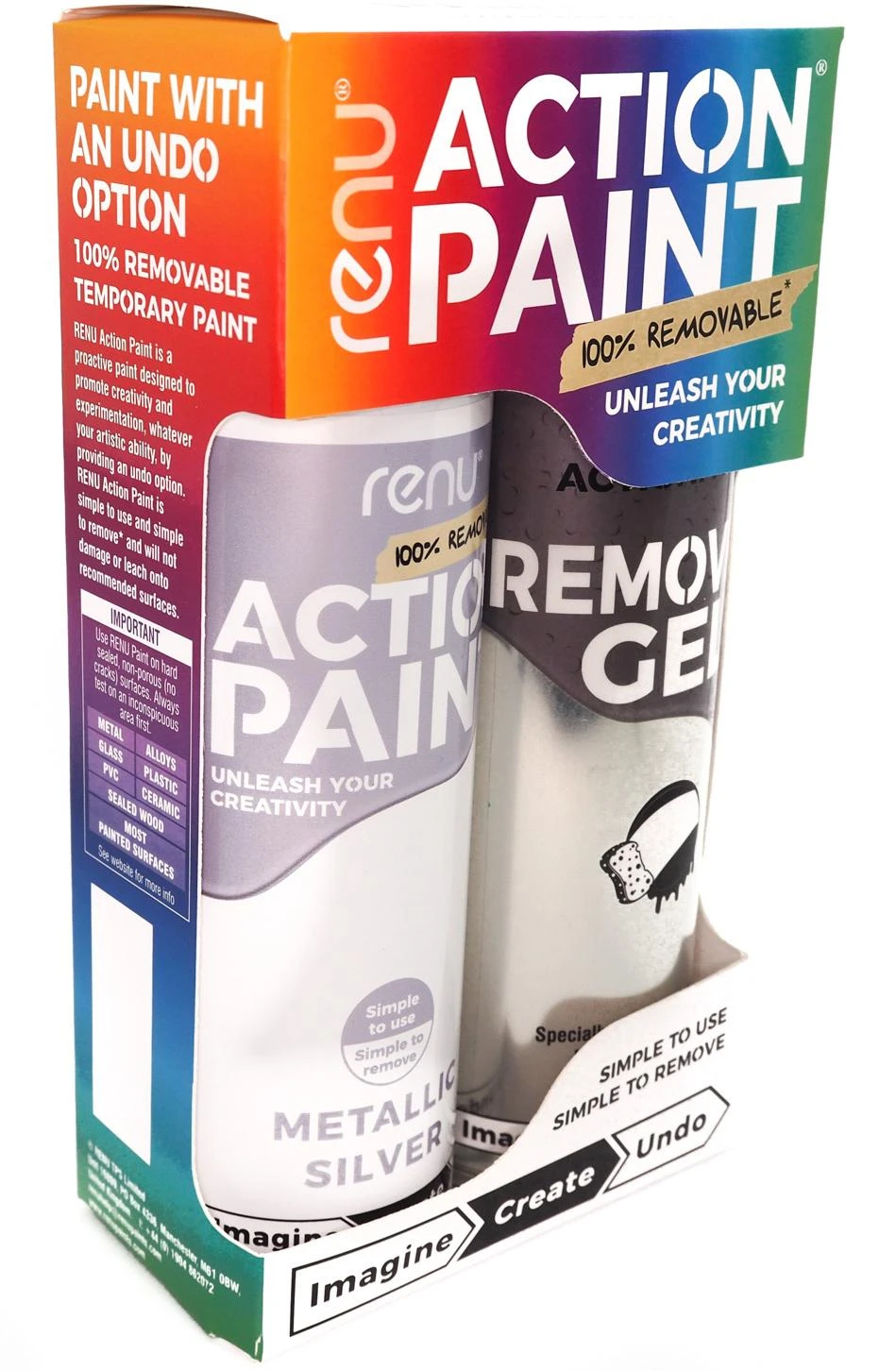 Renu Action Paint PRO Pack Metallic Silver 4 Renu Action Paint PRO Pack Metallic Silver - Image 2