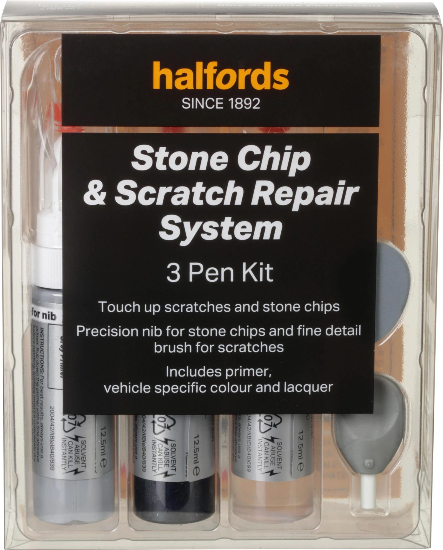 Halfords VW Blue Graphite Scratch & Chip Repair Kit 3 Halfords VW Blue Graphite Scratch & Chip Repair Kit