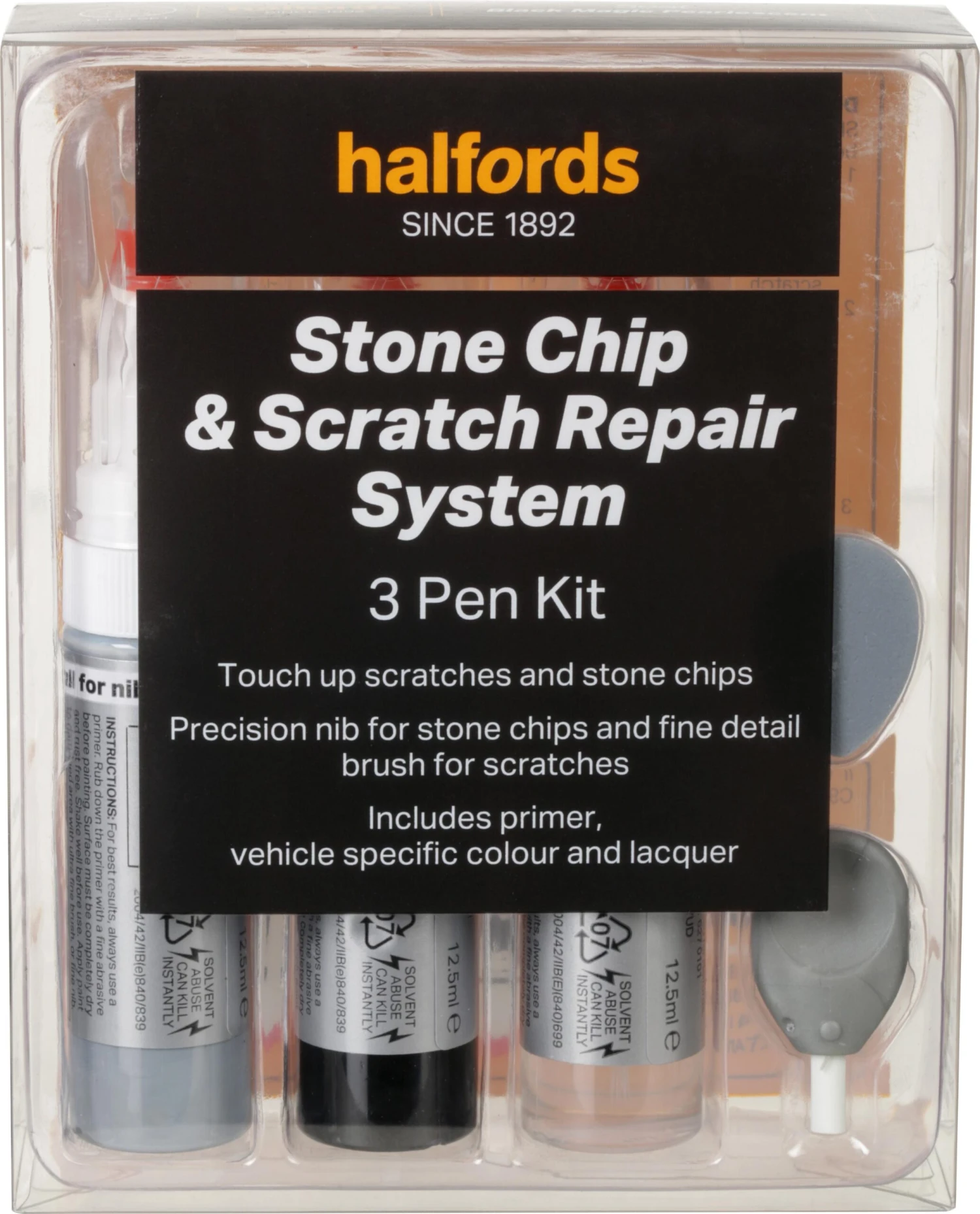 Halfords Seat Black Magic Scratch & Chip Repair Kit 3 Halfords Seat Black Magic Scratch & Chip Repair Kit
