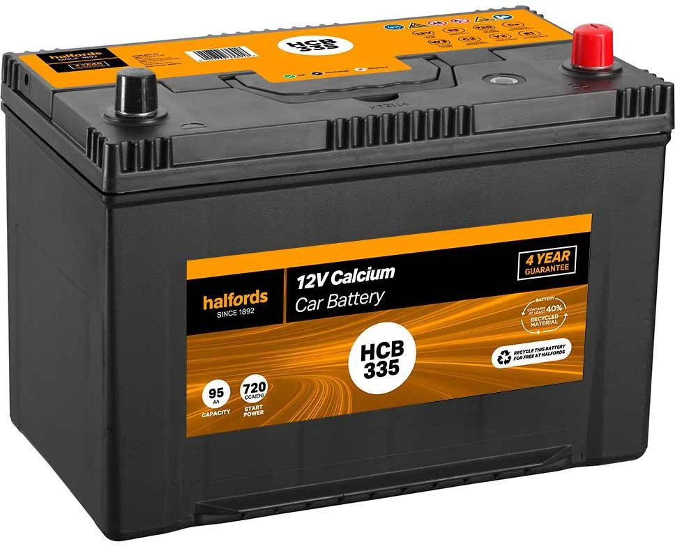 Halfords HB335/HCB335 Lead Acid 12V Car Battery 4 Year Guarantee 4 Halfords HB335/HCB335 Lead Acid 12V Car Battery 4 Year Guarantee - Image 2