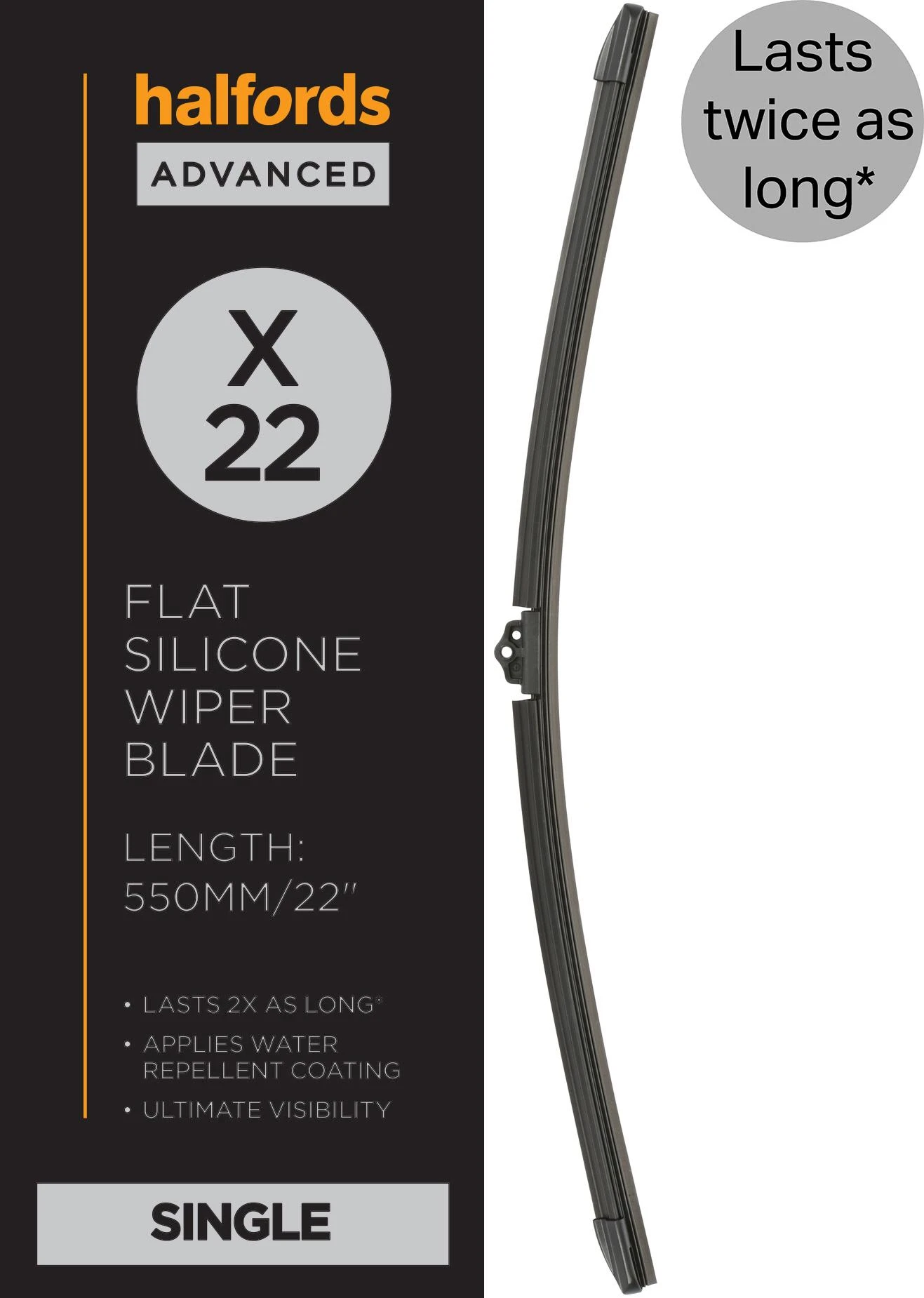 Halfords Advanced Silicone Wiper Blade X22" 3 Halfords Advanced Silicone Wiper Blade X22"