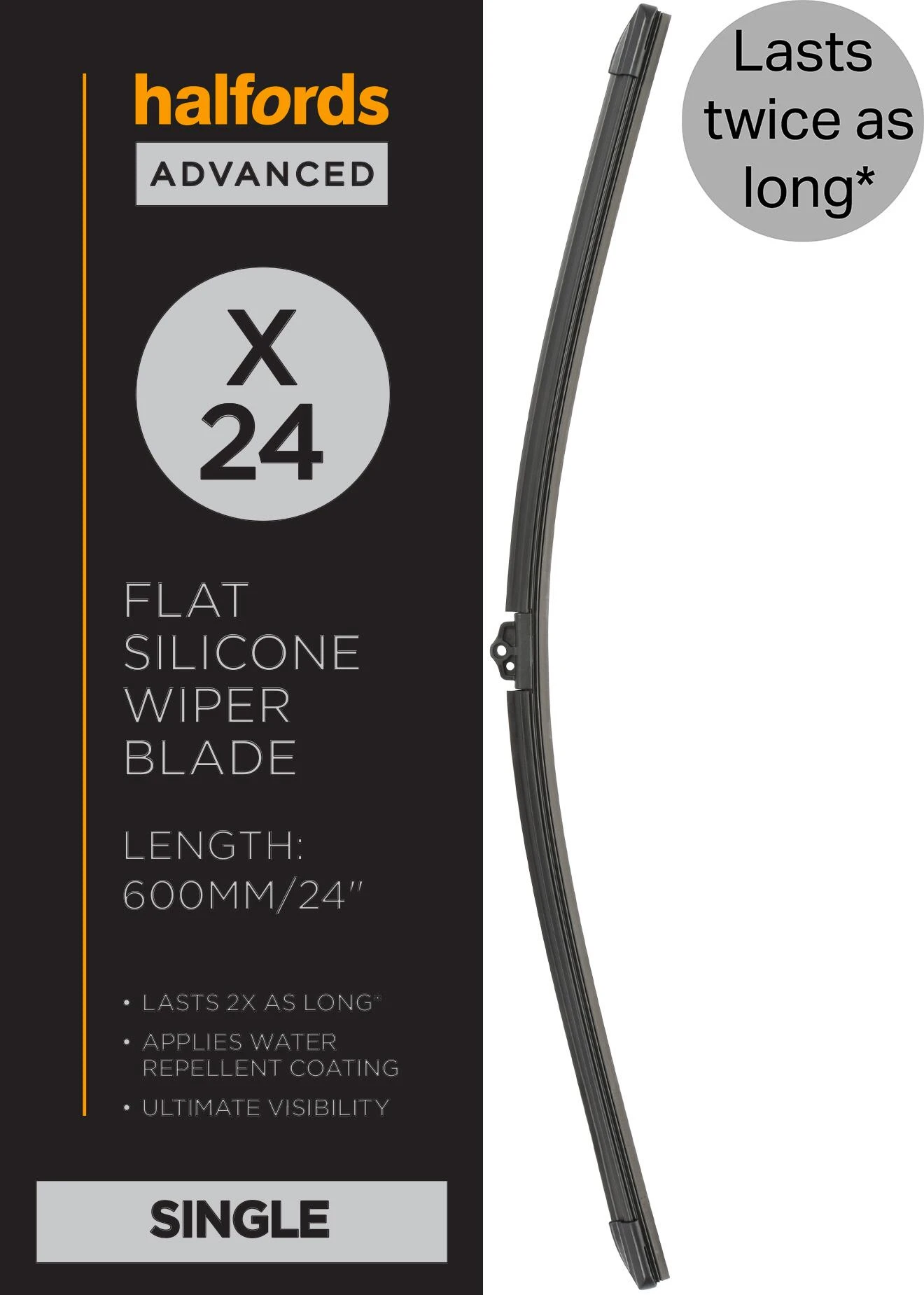Halfords Advanced Silicone Wiper Blade X24" 3 Halfords Advanced Silicone Wiper Blade X24"