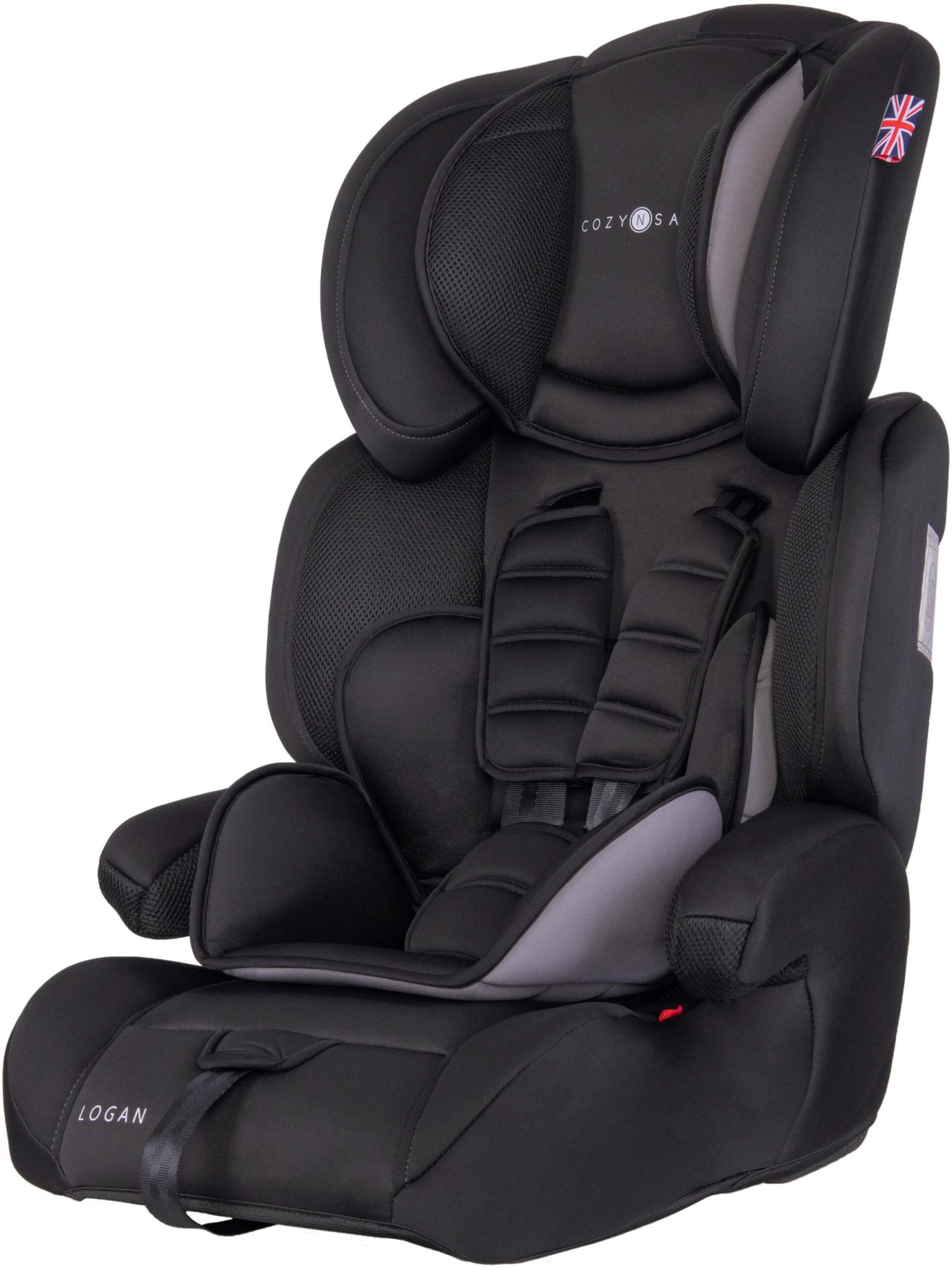 CozyNSafe Logan Group 1/2/3 Child Car Seat – Black/Grey 3 CozyNSafe Logan Group 1/2/3 Child Car Seat – Black/Grey