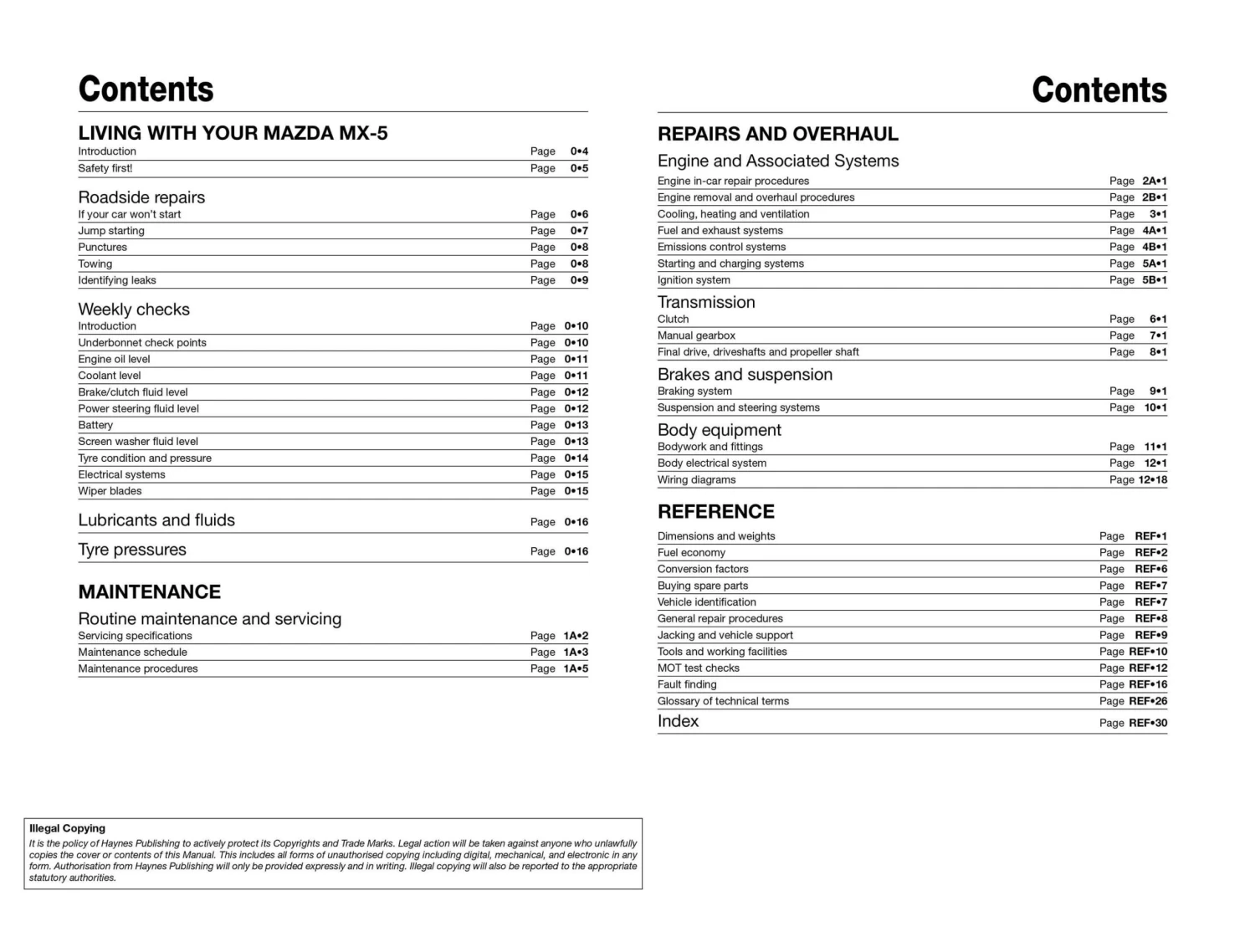Haynes Mazda MX5 (05-15) Manual 5 Haynes Mazda MX5 (05-15) Manual - Image 3