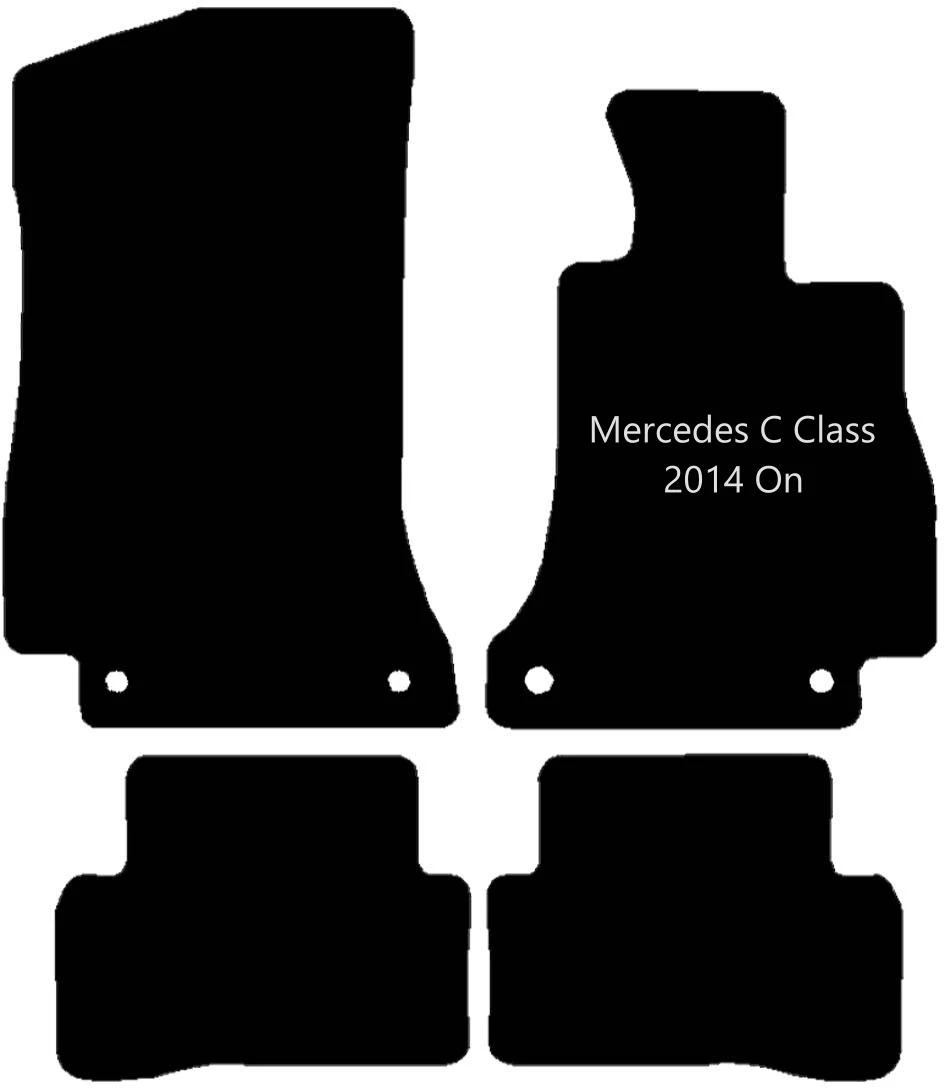 Mercedes C Class - Premium Mats 4 Clips (WW4023) 4 Mercedes C Class - Premium Mats 4 Clips (WW4023) - Image 2