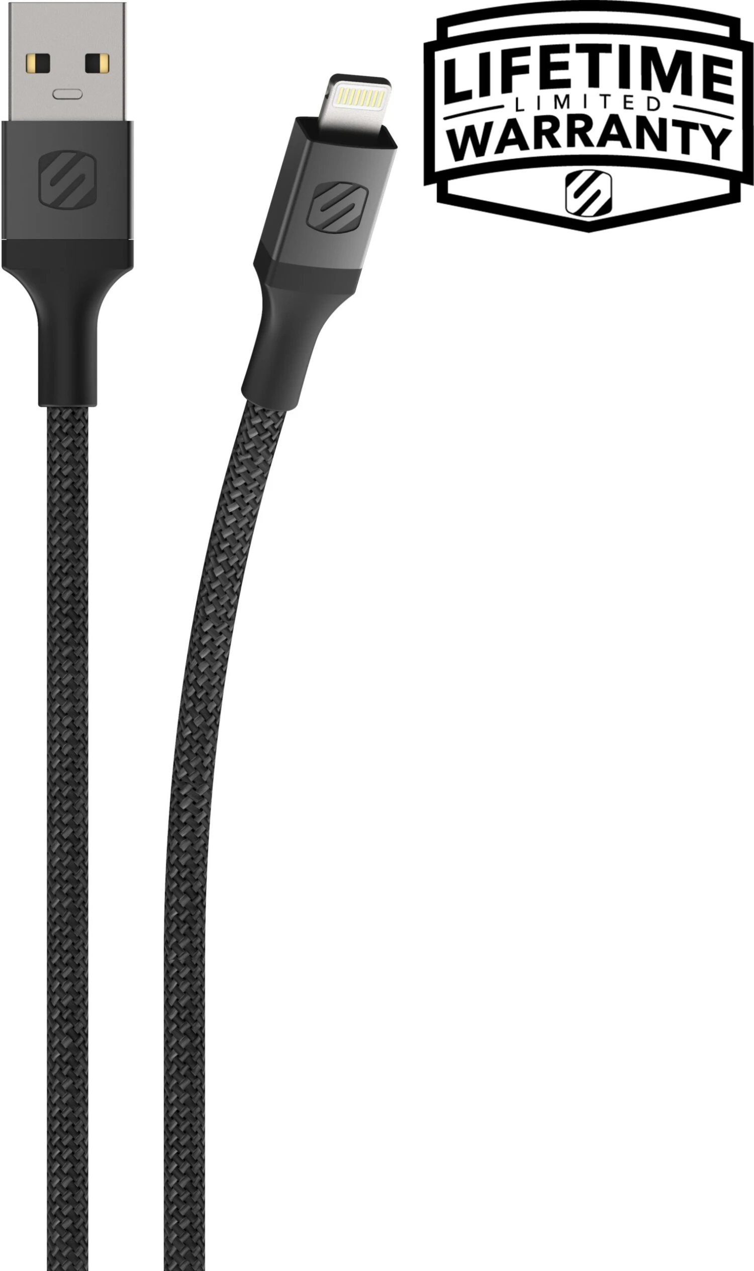 Scosche USB-A -Lightning Braided Cable - Spacegray 1.2m 3 Scosche USB-A -Lightning Braided Cable - Spacegray 1.2m
