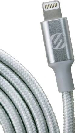Scosche USB-A Lightning Braided Cable - Silver 1.2m -Auto Parts Store 460398b