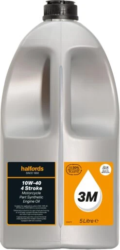 Halfords Bike Oil 10W-40 Part Syn Motorcycle Oil 5L