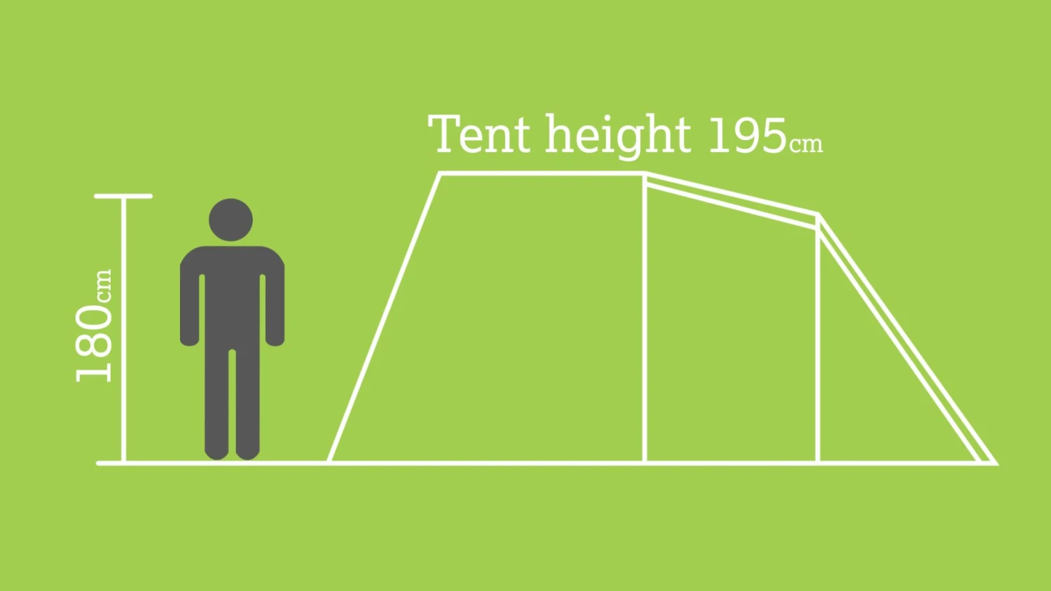 Halfords 4 Person Tunnel Tent With Canopy 7 Halfords 4 Person Tunnel Tent With Canopy - Image 5