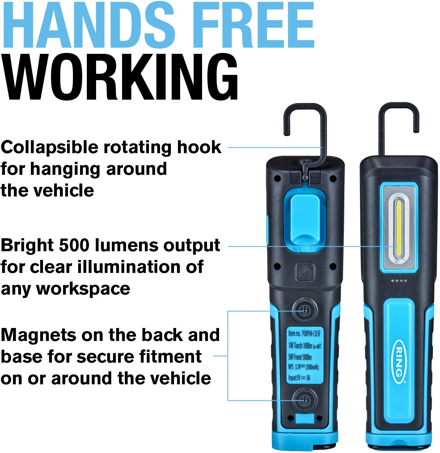 Ring MAGFLEX Pro Fast Charge LED Inspection Lamp RIL4200 6 Ring MAGFLEX Pro Fast Charge LED Inspection Lamp RIL4200 - Image 4