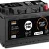 Halfords AGM096 Start/Stop 12V Car Battery 5 Year Guarantee -Auto Parts Store 548638