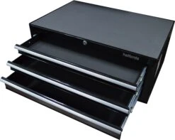 Halfords 3 Drawer Middle Chest - Black -Auto Parts Store 574118c