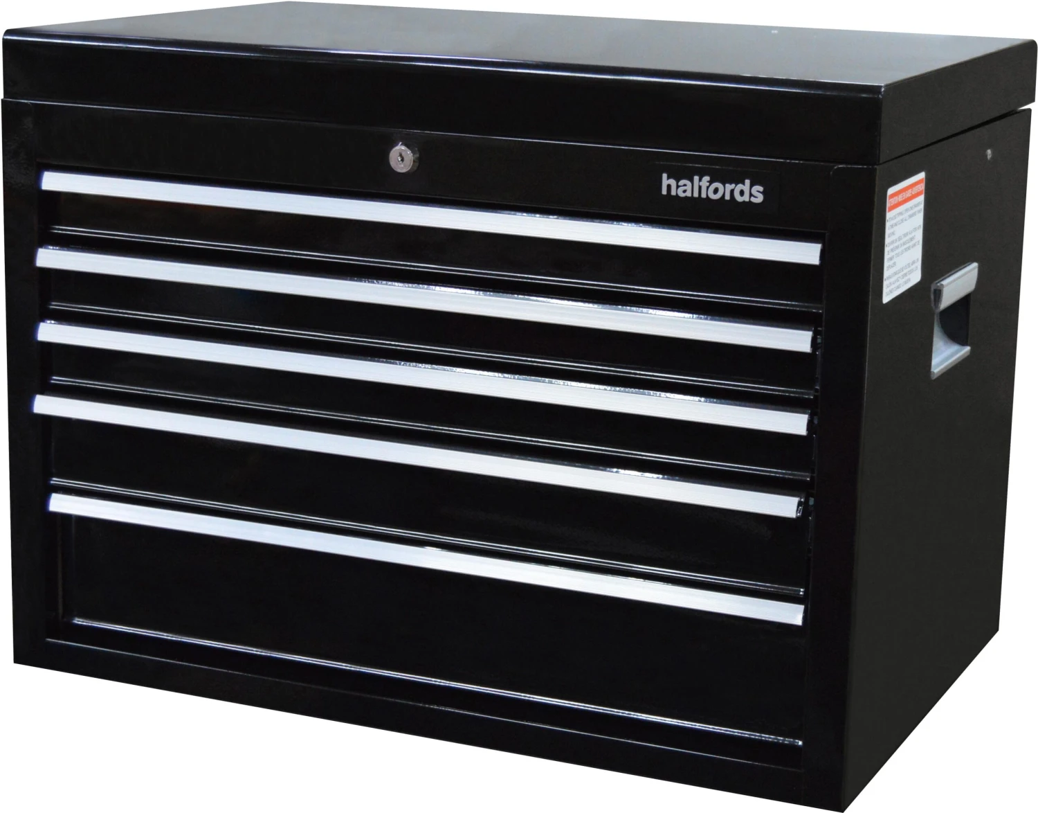 Halfords 5 Drawer Top Chest - Black 3 Halfords 5 Drawer Top Chest - Black