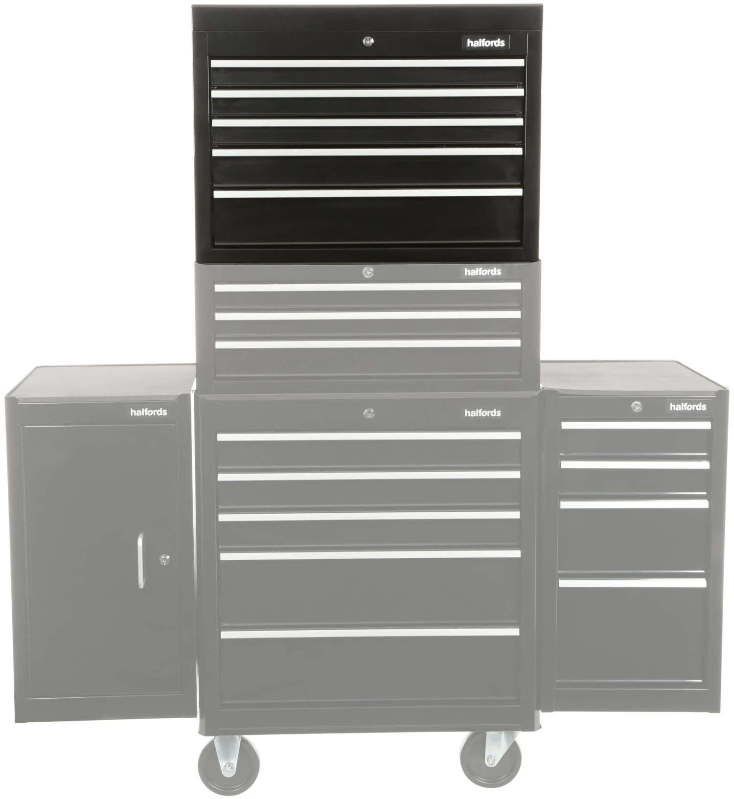 Halfords 5 Drawer Top Chest - Black 9 Halfords 5 Drawer Top Chest - Black - Image 7