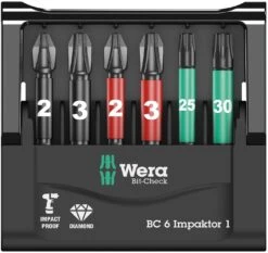 Wera Mini-Check Impaktor 6PCE PZ/PH/TX Carded