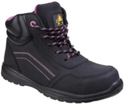 Ambler Lydia Safety Boot With Zip - Black