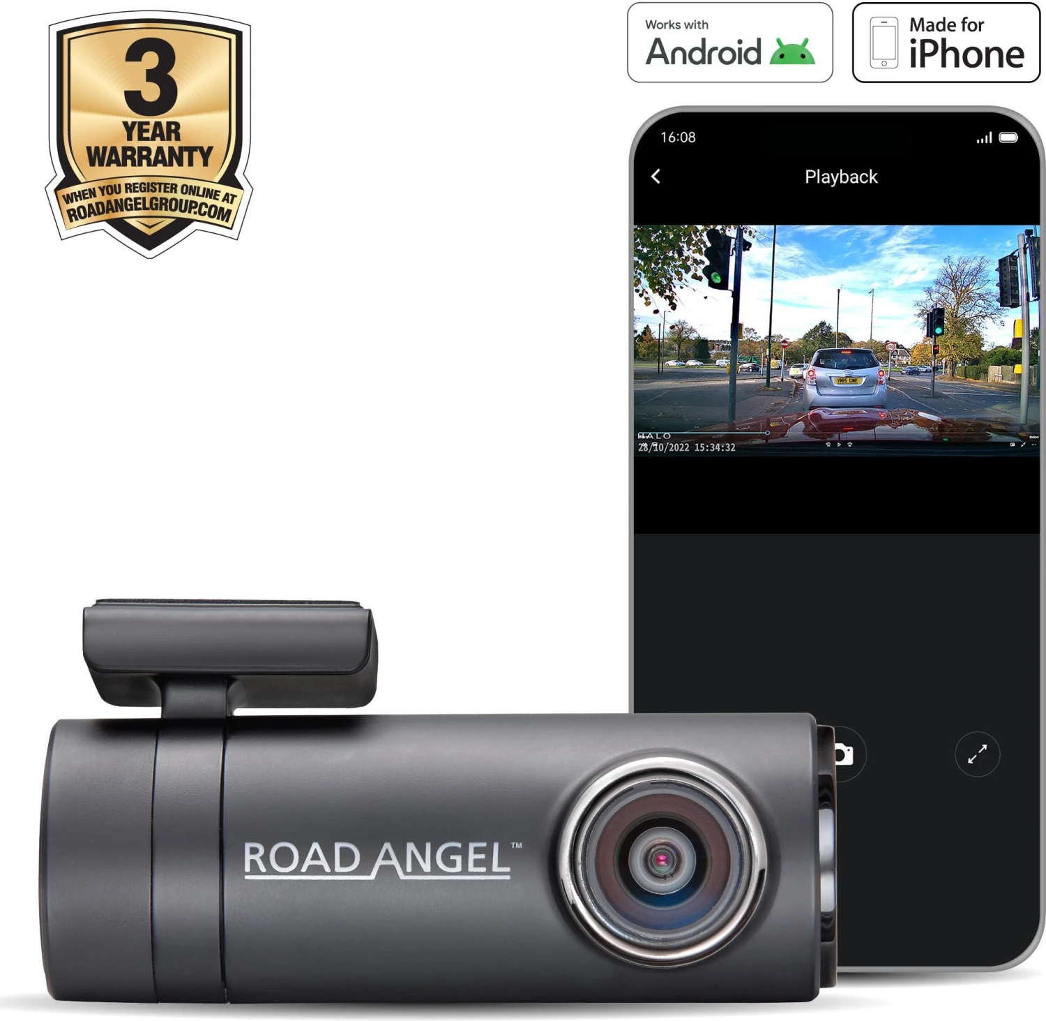Road Angel Halo Drive 2K HD Discreet Dash Cam 4 Road Angel Halo Drive 2K HD Discreet Dash Cam - Image 2
