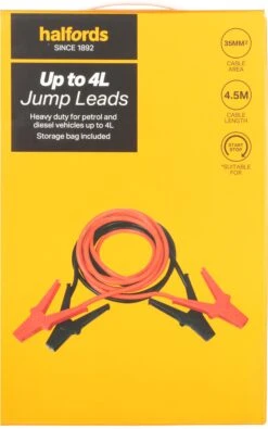 Halfords Up To 4L Jump Leads