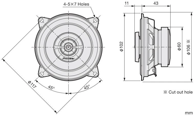 Pioneer TS-G400 Coaxial Speakers 12 Pioneer TS-G400 Coaxial Speakers - Image 10