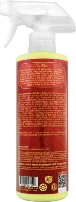 Chemical Guys Leather Quick Detailer Matte 16oz -Auto Parts Store 719262a