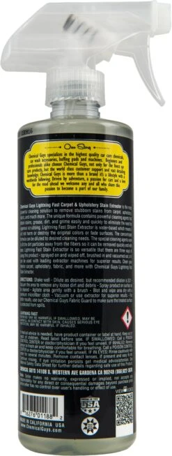 Chemical Guys Lightning Fast Carpet Clean 16oz -Auto Parts Store 719270a