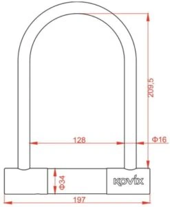 Kovix Alarmed U-Lock 16mm X 210mm 5 Kovix Alarmed U-Lock 16mm X 210mm -Auto Parts Store 724174a