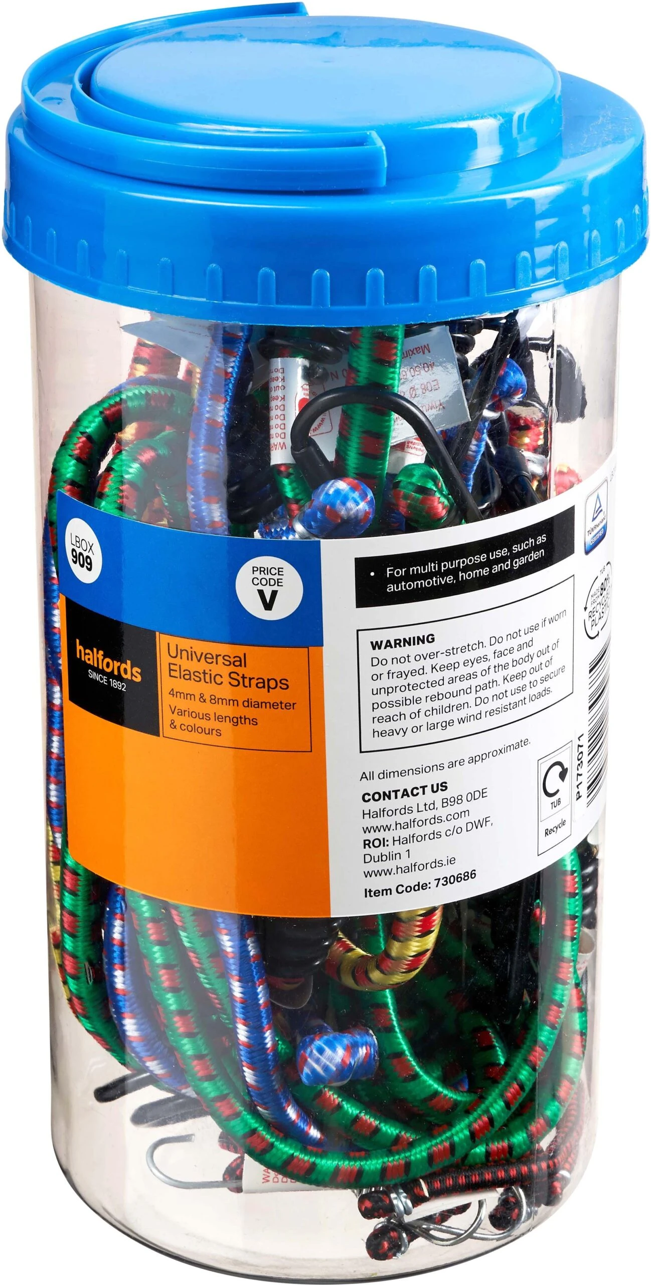 Halfords Assorted Luggage Straps 20 X 4/8mm (LBOX909) 3 Halfords Assorted Luggage Straps 20 X 4/8mm (LBOX909)