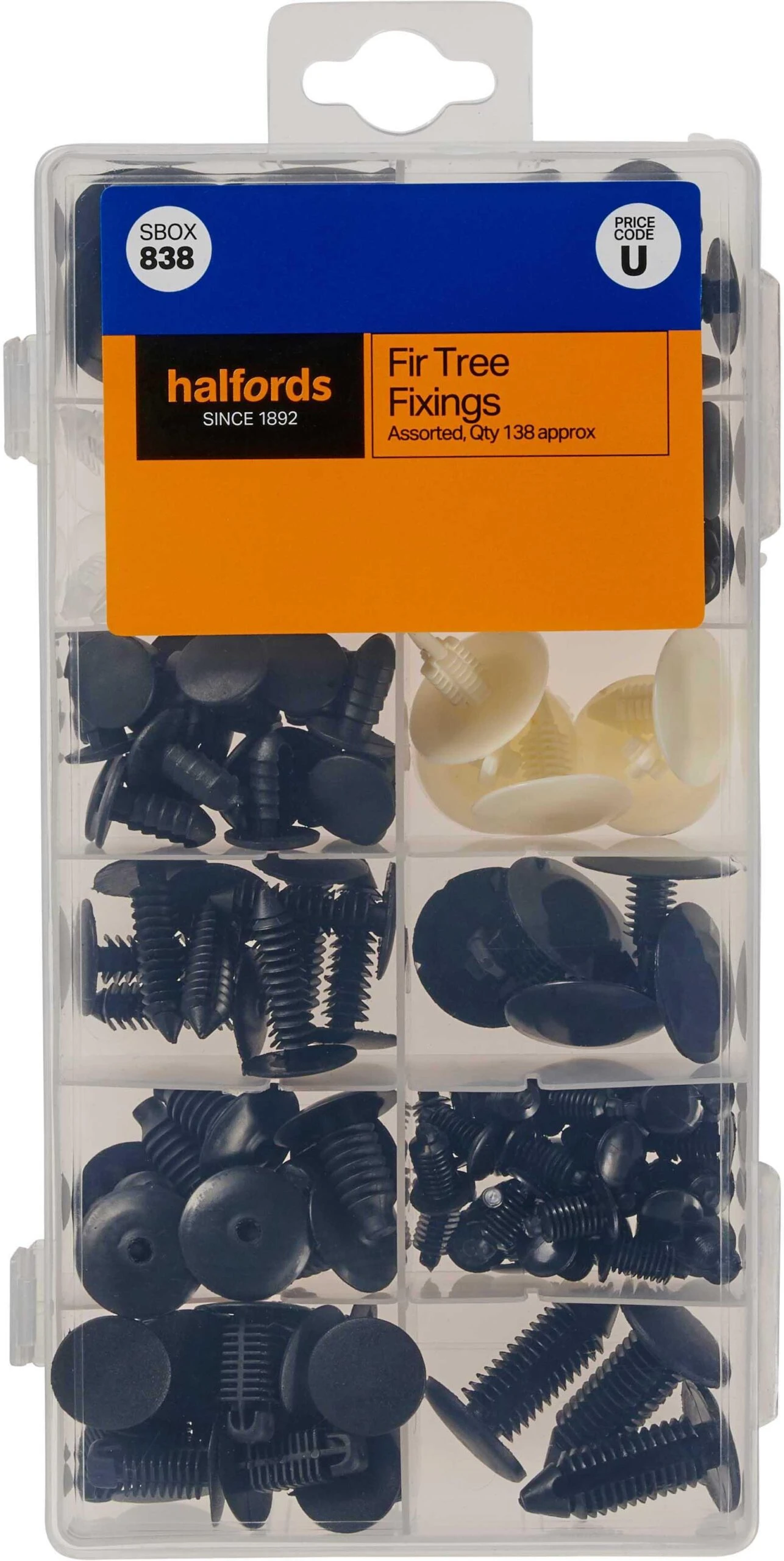 Halfords Assorted Fir Tree Fixings 138pcs (SBOX838) 3 Halfords Assorted Fir Tree Fixings 138pcs (SBOX838)