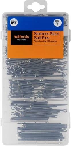 Halfords Assorted Stainless Steel Split Pins (SBOX833)