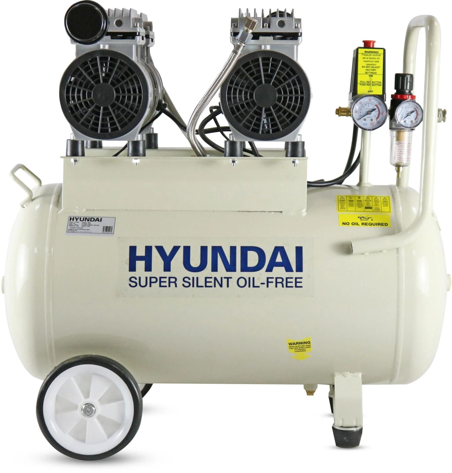 Hyundai 50L Low Noise Air Compressor, 2hp 4 Hyundai 50L Low Noise Air Compressor, 2hp - Image 2