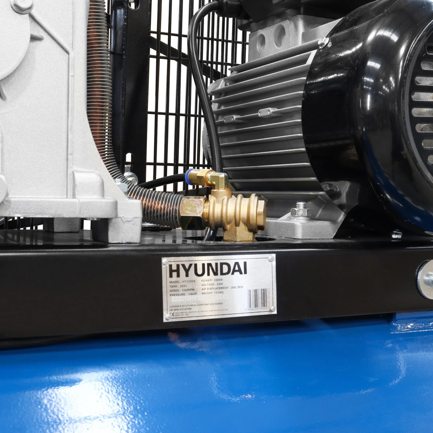 Hyundai 200L Air Compressor, 3hp 10 Hyundai 200L Air Compressor, 3hp - Image 8