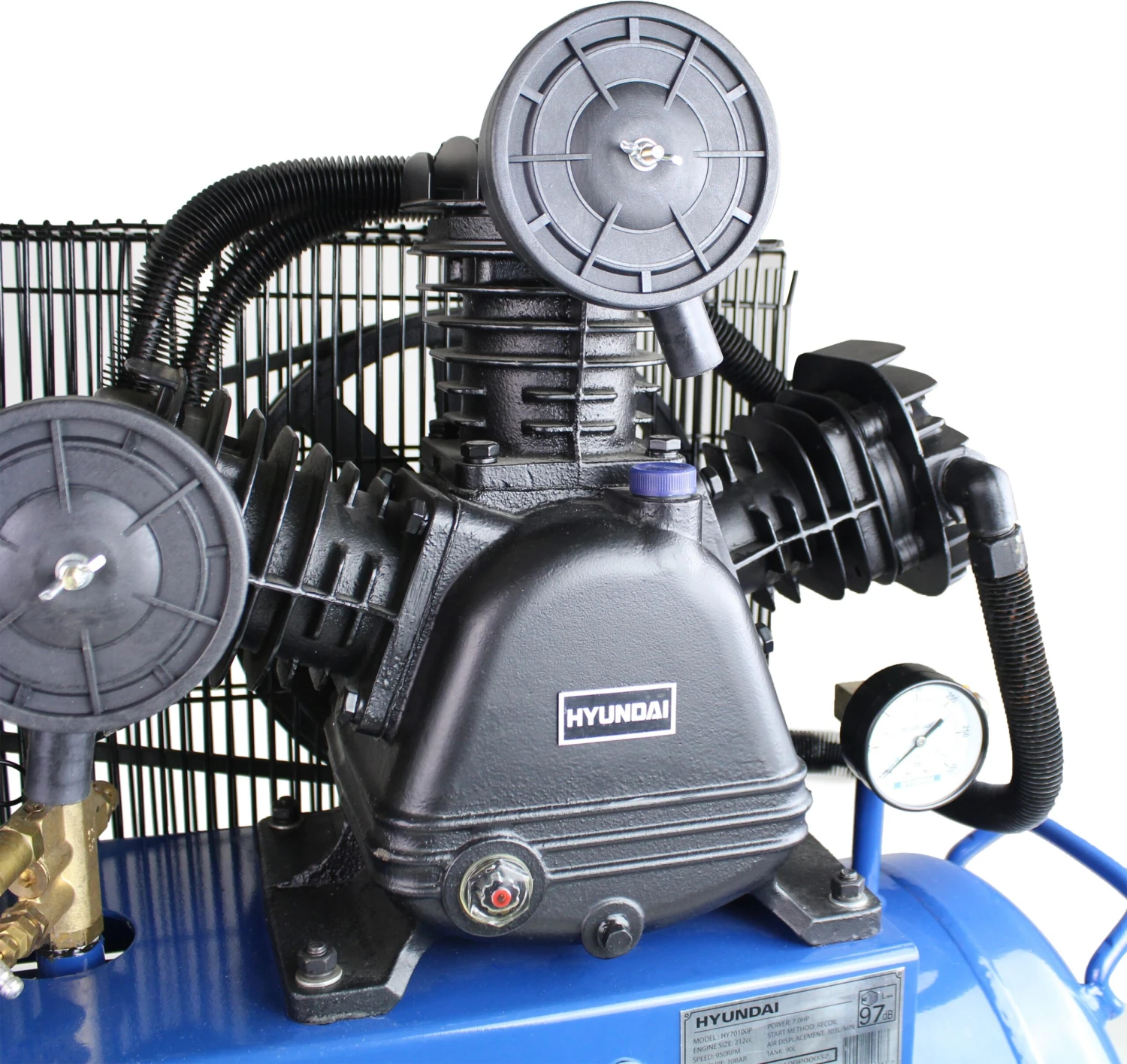 Hyundai 90L Air Compressor, Petrol, 7hp 6 Hyundai 90L Air Compressor, Petrol, 7hp - Image 4