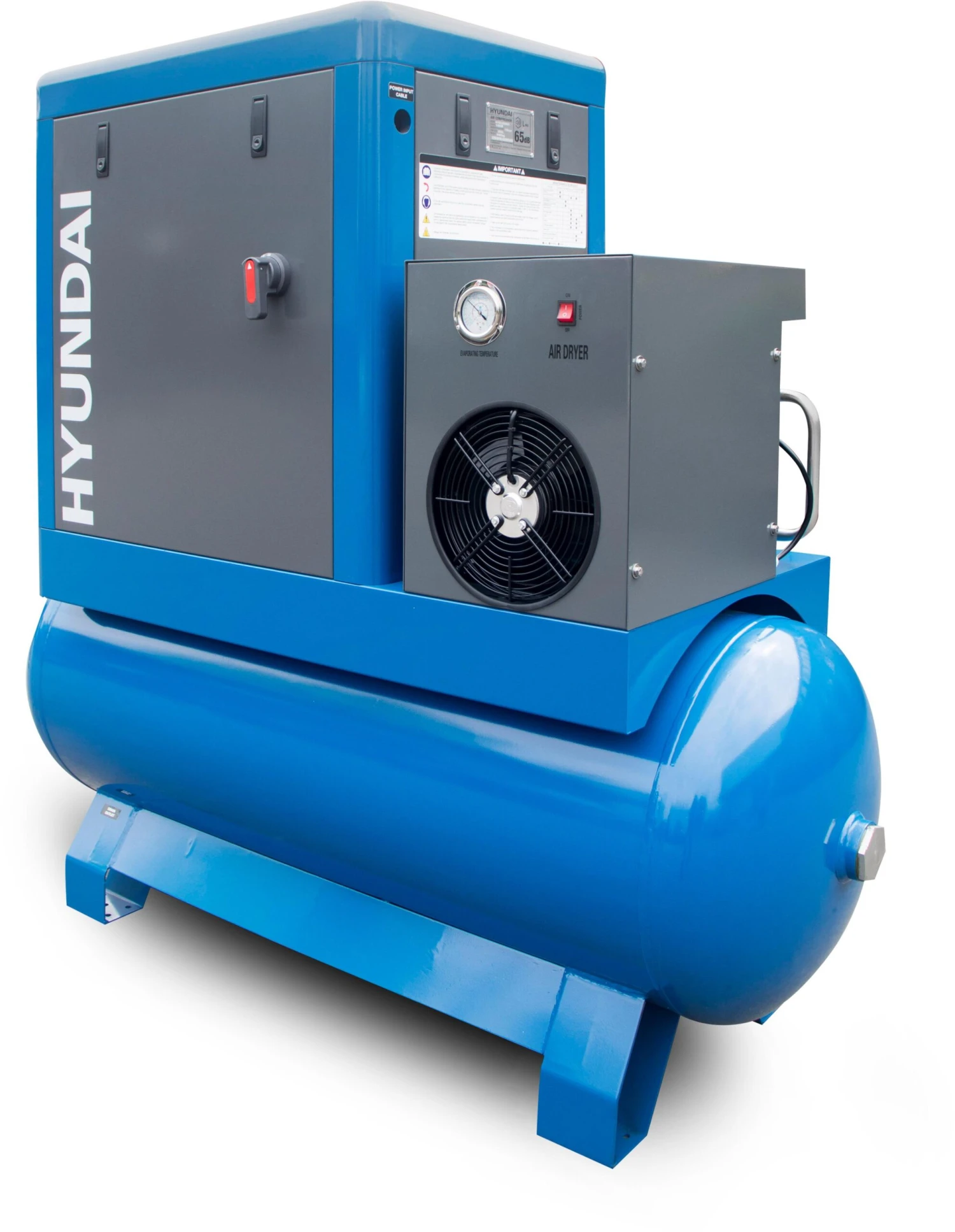 Hyundai 10hp 350L Screw Compressor With Dryer 4 Hyundai 10hp 350L Screw Compressor With Dryer - Image 2