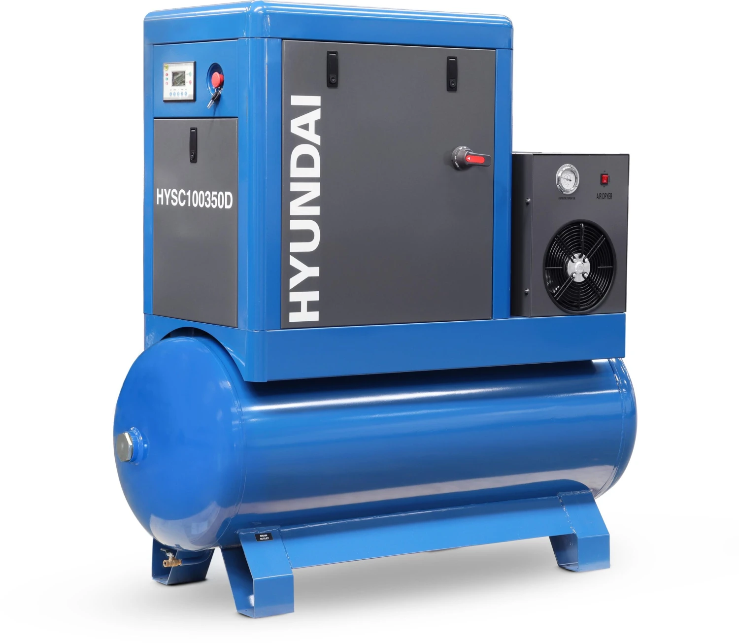 Hyundai 10hp 350L Screw Compressor With Dryer 6 Hyundai 10hp 350L Screw Compressor With Dryer - Image 4